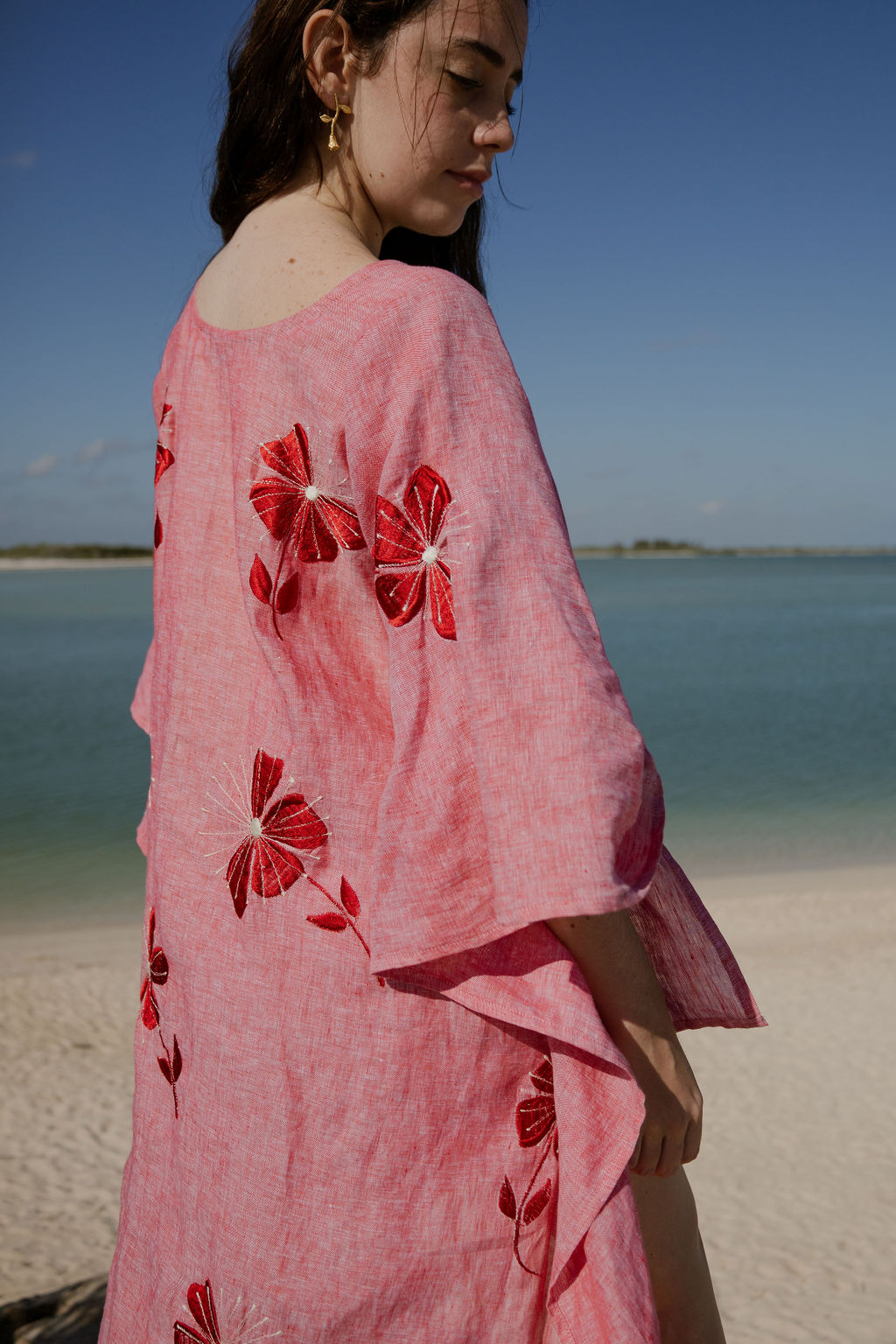 Kaftan rojo tornasol